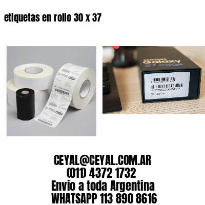etiquetas en rollo 30 x 37