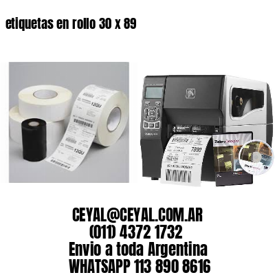 etiquetas en rollo 30 x 89