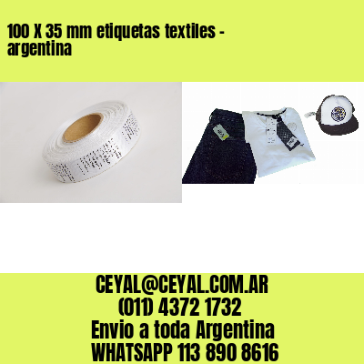 100 X 35 mm etiquetas textiles – argentina