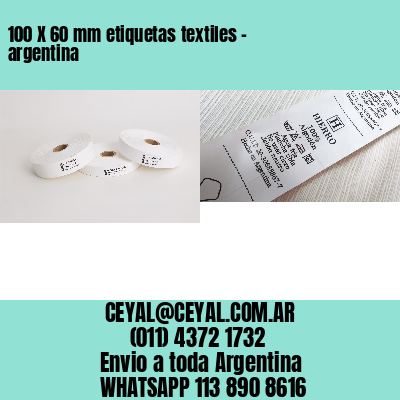 100 X 60 mm etiquetas textiles – argentina