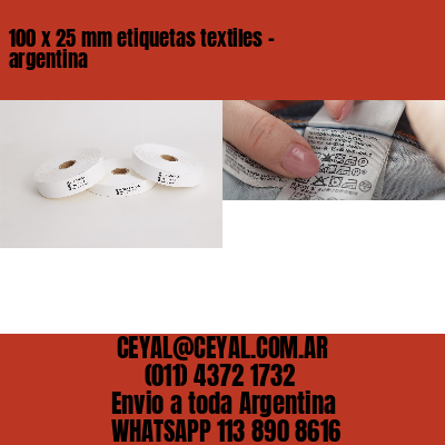 100 x 25 mm etiquetas textiles - argentina