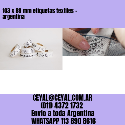 103 x 88 mm etiquetas textiles – argentina