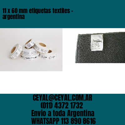 11 x 60 mm etiquetas textiles – argentina
