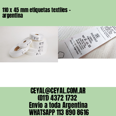110 x 45 mm etiquetas textiles - argentina