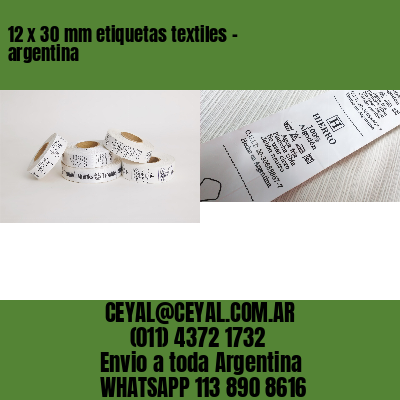 12 x 30 mm etiquetas textiles – argentina