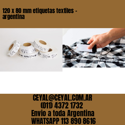 120 x 80 mm etiquetas textiles - argentina