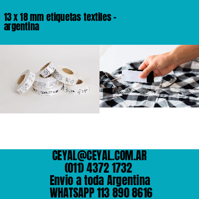 13 x 18 mm etiquetas textiles – argentina