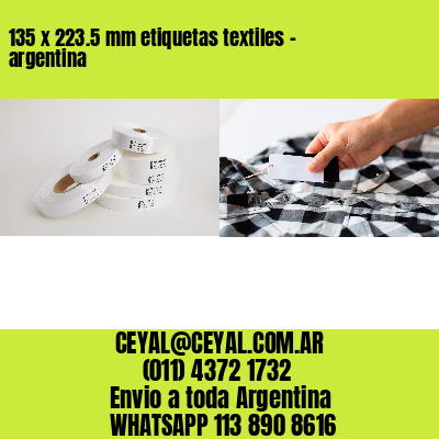 135 x 223.5 mm etiquetas textiles – argentina