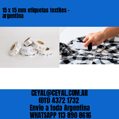 15 x 15 mm etiquetas textiles – argentina