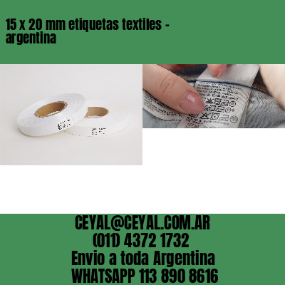 15 x 20 mm etiquetas textiles – argentina