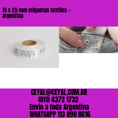 15 x 25 mm etiquetas textiles – argentina