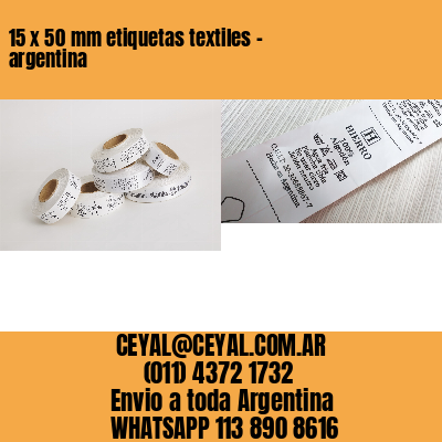 15 x 50 mm etiquetas textiles - argentina