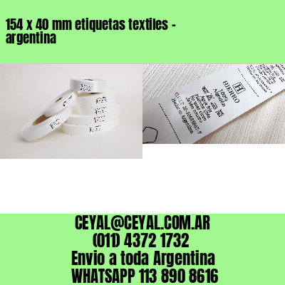 154 x 40 mm etiquetas textiles – argentina
