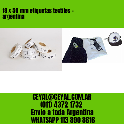 18 x 50 mm etiquetas textiles – argentina