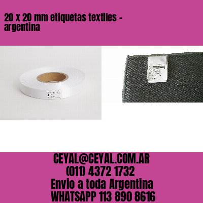 20 x 20 mm etiquetas textiles – argentina