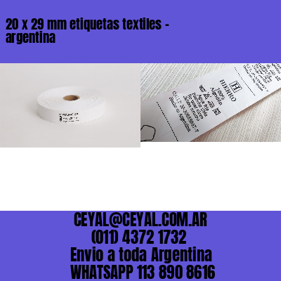 20 x 29 mm etiquetas textiles – argentina