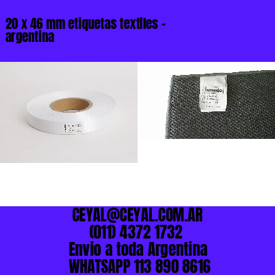 20 x 46 mm etiquetas textiles – argentina