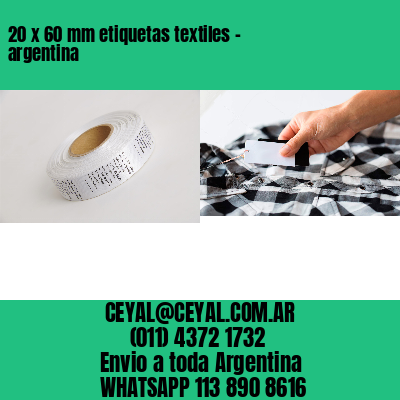 20 x 60 mm etiquetas textiles – argentina
