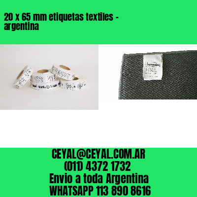 20 x 65 mm etiquetas textiles – argentina