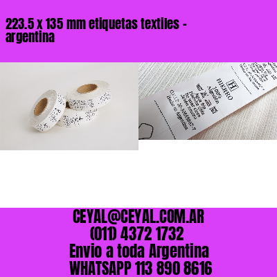 223.5 x 135 mm etiquetas textiles – argentina