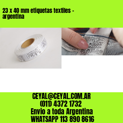 23 x 40 mm etiquetas textiles – argentina