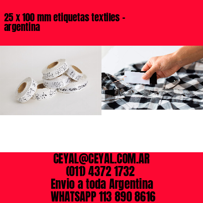 25 x 100 mm etiquetas textiles – argentina