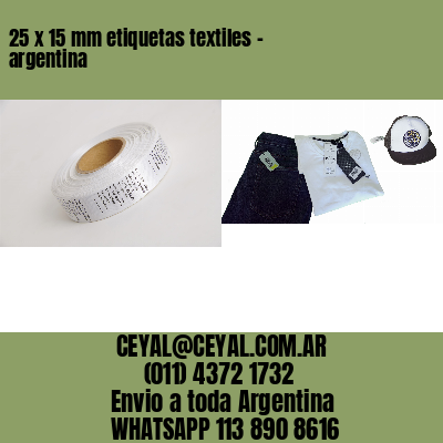 25 x 15 mm etiquetas textiles – argentina