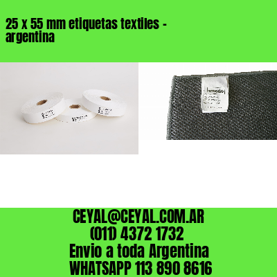 25 x 55 mm etiquetas textiles – argentina