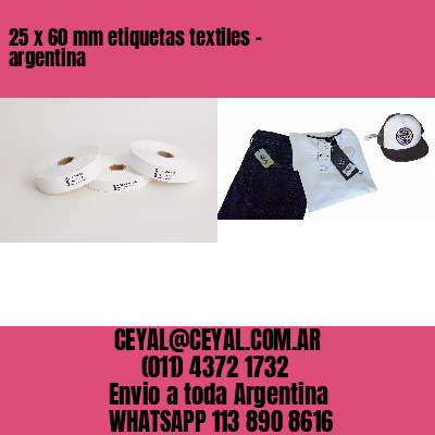 25 x 60 mm etiquetas textiles – argentina