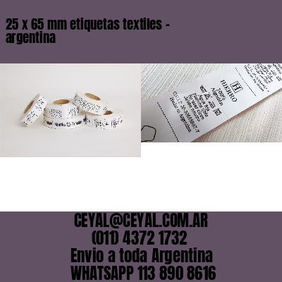25 x 65 mm etiquetas textiles – argentina