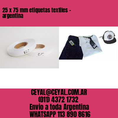 25 x 75 mm etiquetas textiles – argentina