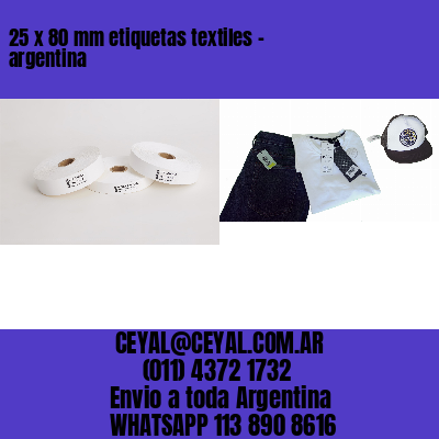 25 x 80 mm etiquetas textiles – argentina