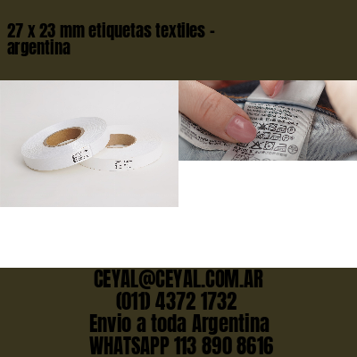 27 x 23 mm etiquetas textiles – argentina
