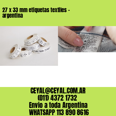 27 x 33 mm etiquetas textiles – argentina
