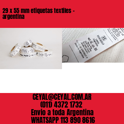 29 x 55 mm etiquetas textiles – argentina