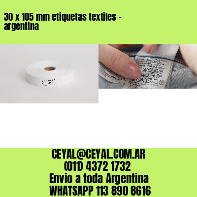 30 x 105 mm etiquetas textiles – argentina