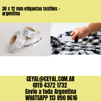 30 x 12 mm etiquetas textiles - argentina