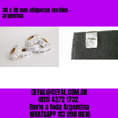 30 x 30 mm etiquetas textiles - argentina