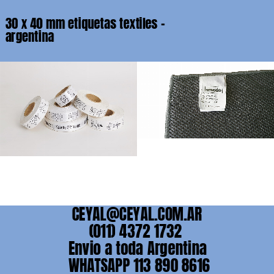 30 x 40 mm etiquetas textiles – argentina