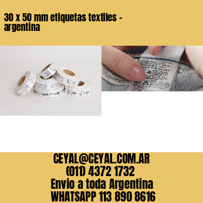 30 x 50 mm etiquetas textiles – argentina