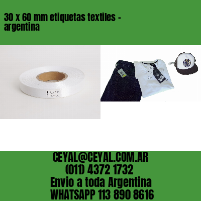30 x 60 mm etiquetas textiles – argentina