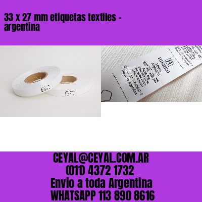 33 x 27 mm etiquetas textiles - argentina