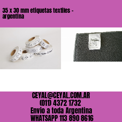 35 x 30 mm etiquetas textiles – argentina
