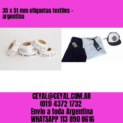 35 x 51 mm etiquetas textiles – argentina