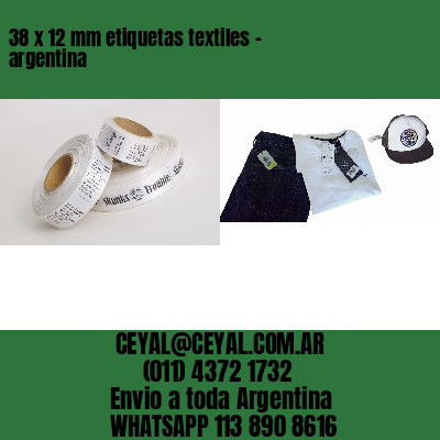 38 x 12 mm etiquetas textiles – argentina