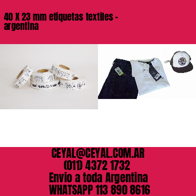 40 X 23 mm etiquetas textiles – argentina