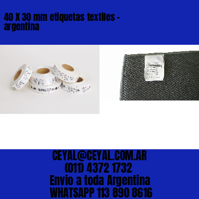 40 X 30 mm etiquetas textiles - argentina