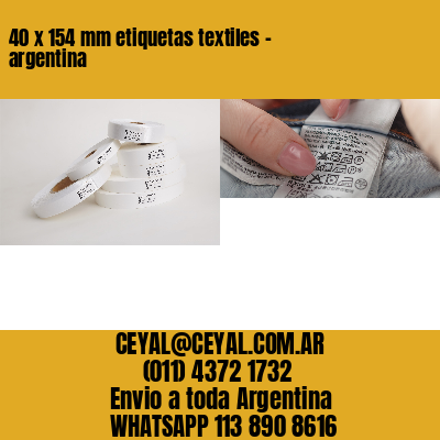 40 x 154 mm etiquetas textiles - argentina