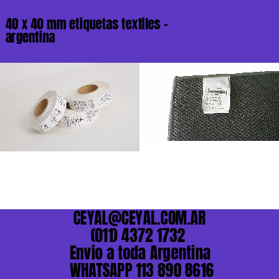 40 x 40 mm etiquetas textiles – argentina