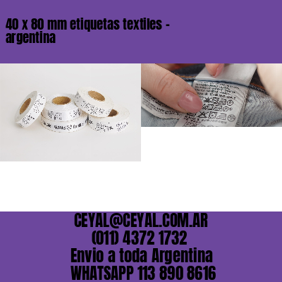 40 x 80 mm etiquetas textiles - argentina